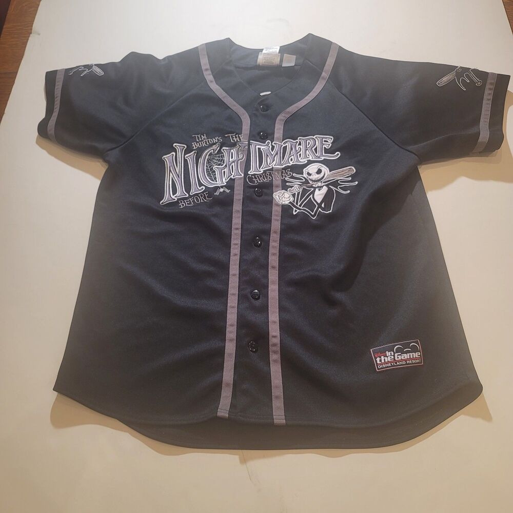 Walt Disney World Nightmare Before Christmas Baseball Jersey Jack Skellington M
